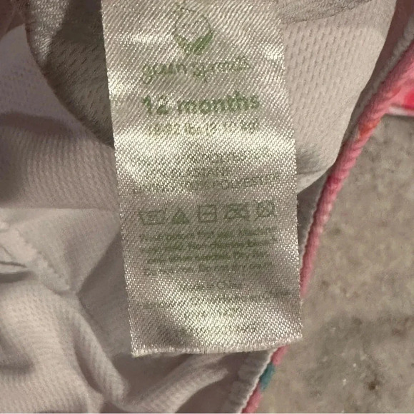 i play by Green Sprouts Two Piece Tankini w/ Snap Reusable Swim Diaper Size 12M - Picture 4 of 7